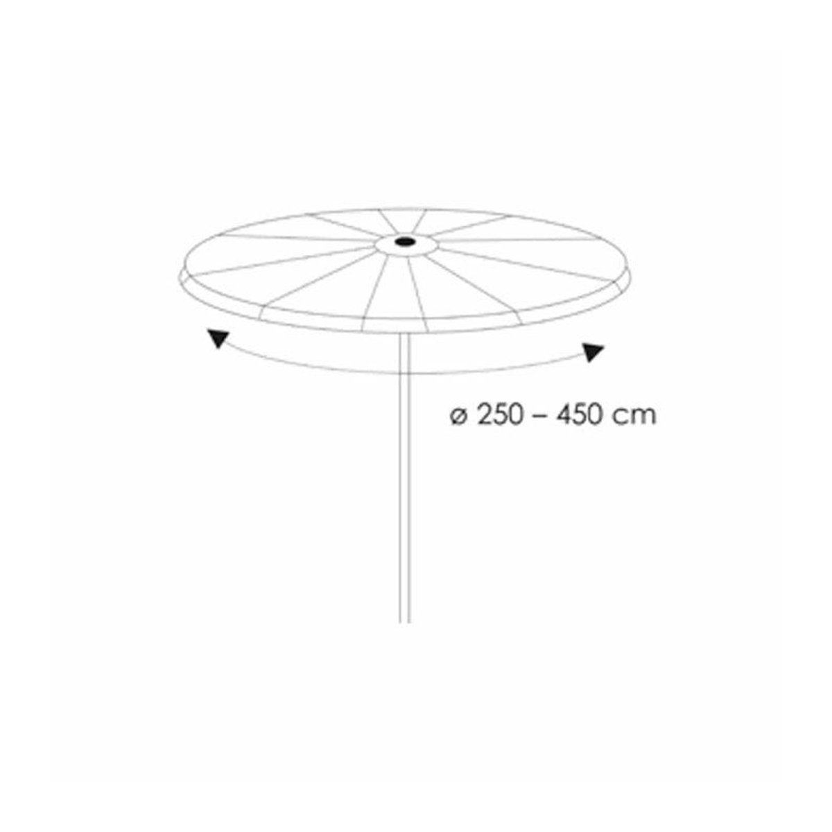 Transparente Sonnenschirmhülle für den Garten als Wetterschutz, passend für Größen von 250 bis 450 cm - Bild 2