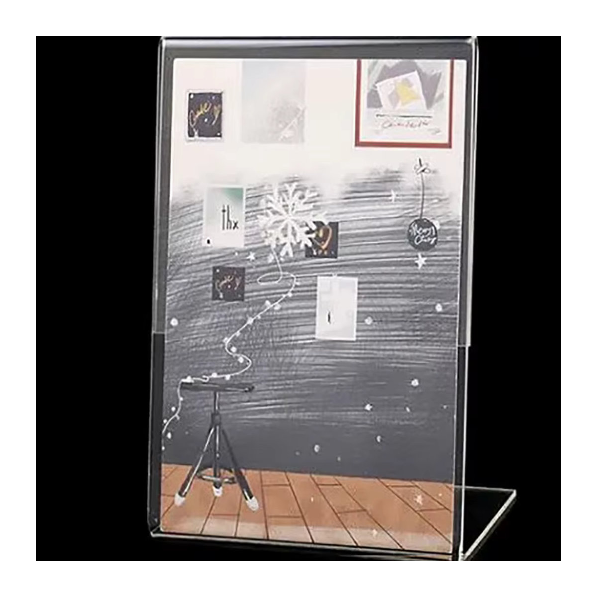Transparenter Acryl Bilderrahmen von TPXCKz als Ausstellungsständer und Kartenhalter für Schreibtisch und Büro, Rechteckig - Bild 3