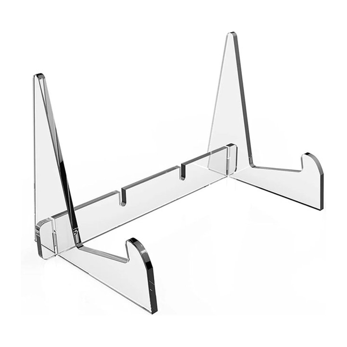 Transparenter Acryl Buchständer als Display Rack und Schreibtisch Organizer für Kunstwerke und CDs - Bild 1