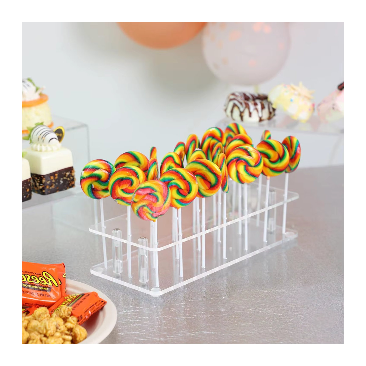 Transparenter Acryl Kuchen Pop Display Stand als Lutscher Halter für Hochzeiten, Weihnachten, Geburtstage oder Halloween - Bild 3