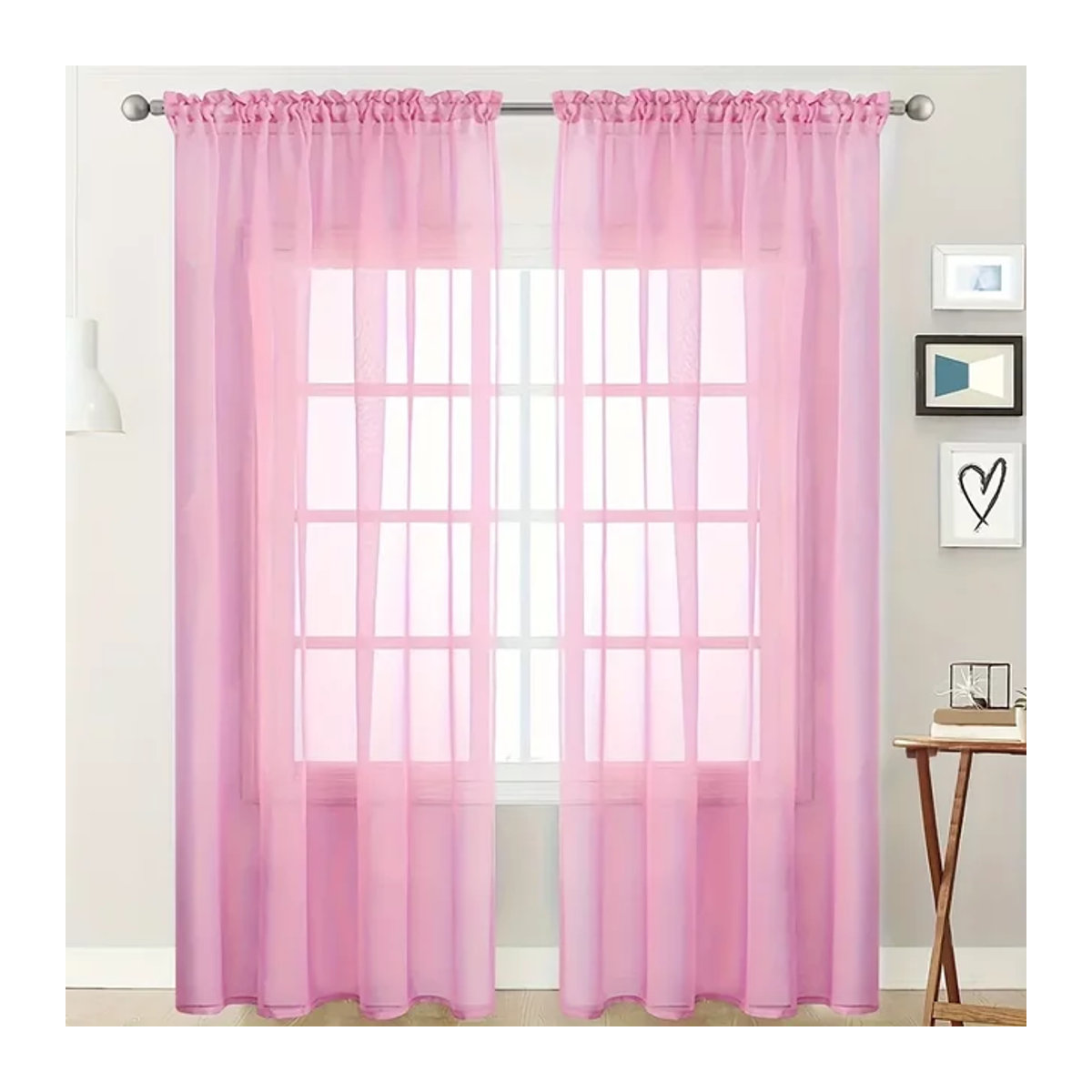 Transparenter Chiffon-Fenstervorhang in Transparent, moderne Gaze als Semi-Blackout für Balkon und Wohnzimmer, B: 140 cm, H: 260 cm - Bild 1