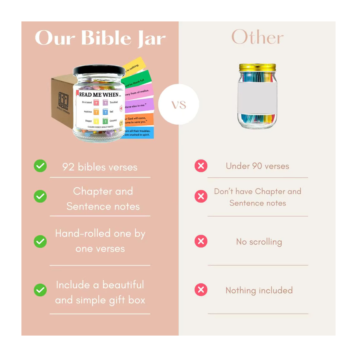 Transparentes Bibelvers-Glas Lese mich beim Bibelverse als christliches Gebetsglas - Bild 2