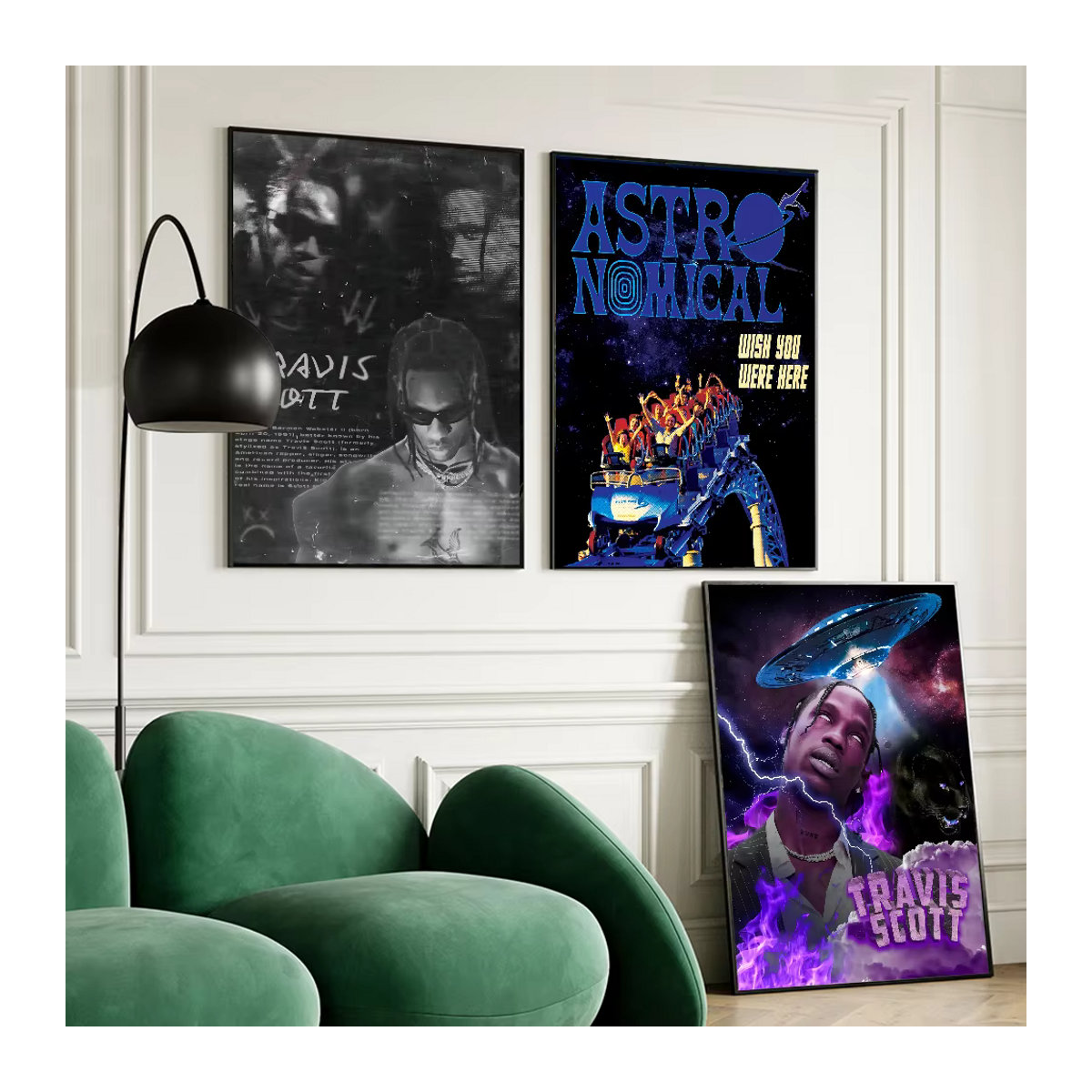 Travis Scott Astroworld DIY Sticker Set aus wasserfestem Papier in Mehrfarbig für Wandgestaltung und Dekoration - Bild 4
