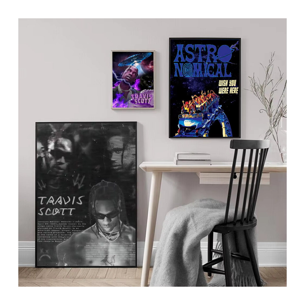 Travis Scott Astroworld DIY Sticker Set aus wasserfestem Papier in Mehrfarbig für Wandgestaltung und Dekoration - Bild 6