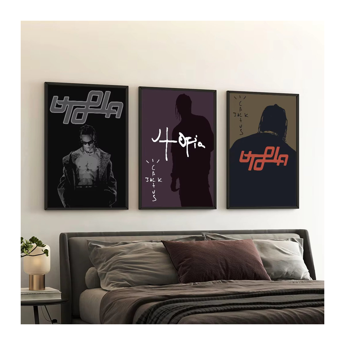 Travis Scott Astroworld Rodeo Musikalbum Poster als wasserfester selbstklebender Papieraufkleber für deine Wanddekoration in Schwarz - Bild 3