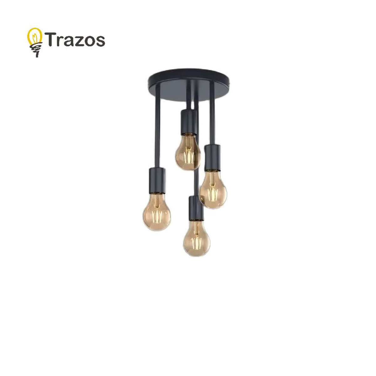TRAZOS Kronleuchter Modern Skandinavisch aus Metall in Schwarz und Gold - Bild 2