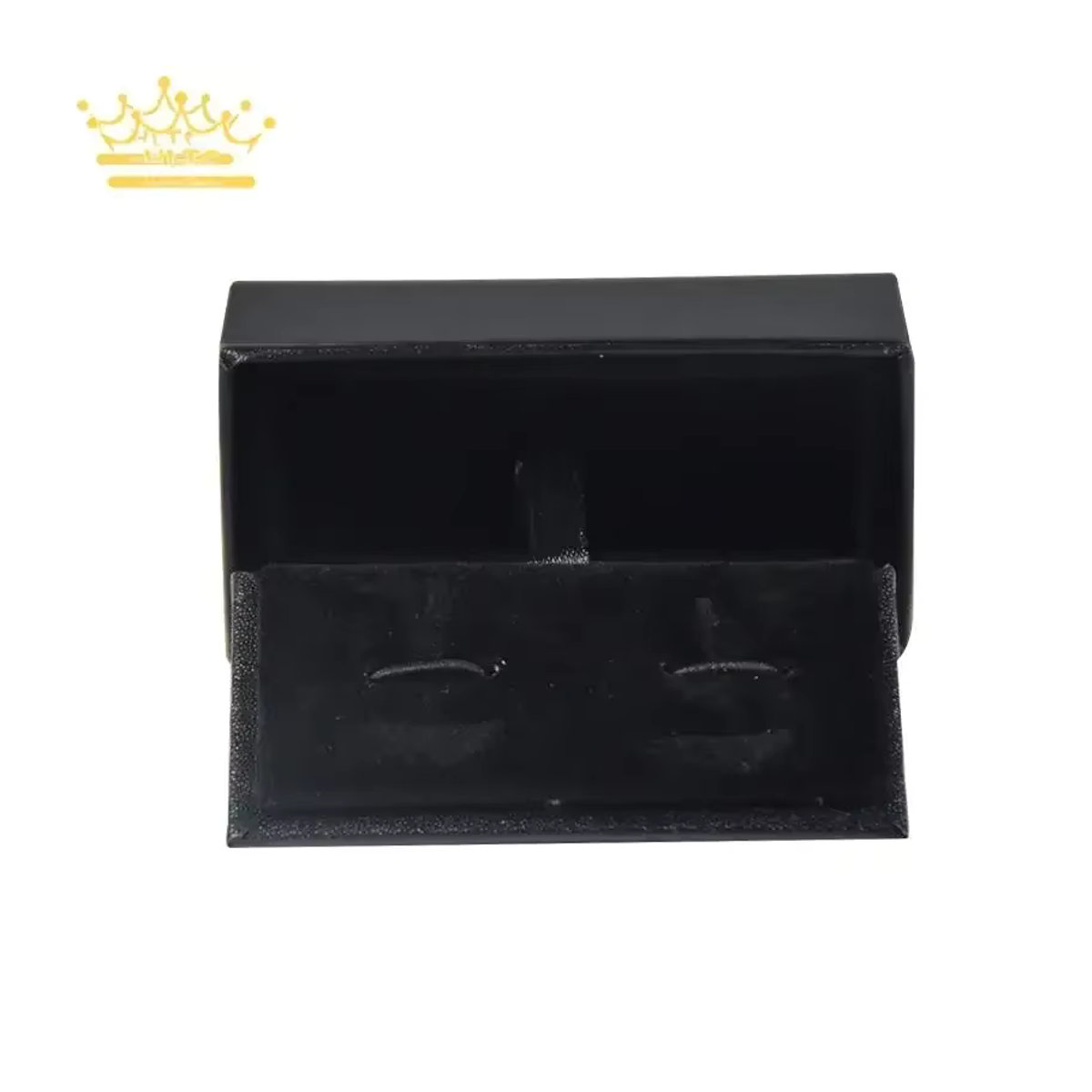 TREACHI Manschettenknopf Aufbewahrungsbox aus schwarzem Kunstleder - Bild 2