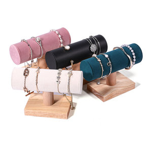TREACHI Vintage Schmuckdisplay aus Holz in T-Form für Armbänder, Uhren und Fußkettchen