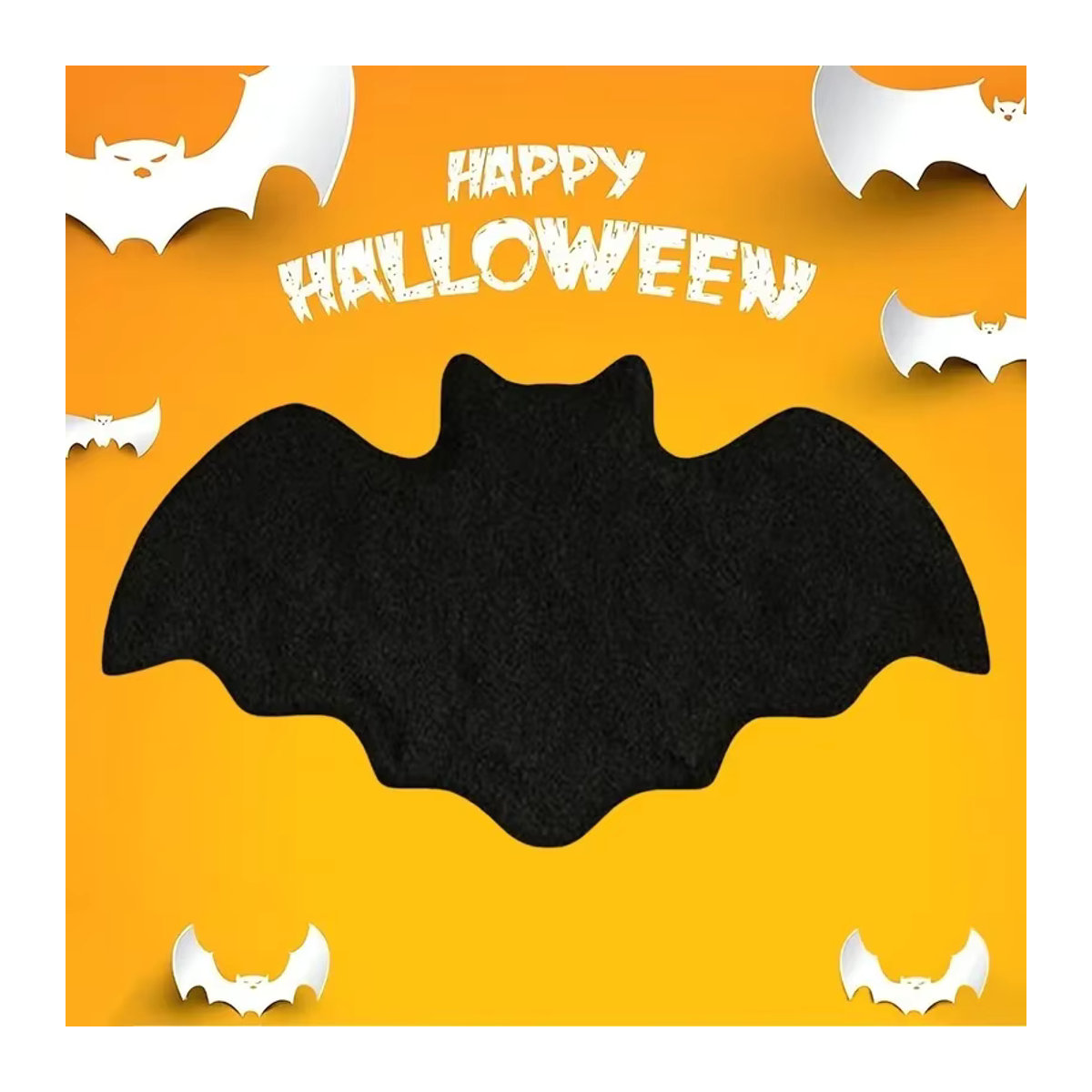 Trebalena Halloween Fledermaus Badematte in Schwarz für Badezimmer und Schlafzimmer - Bild 2