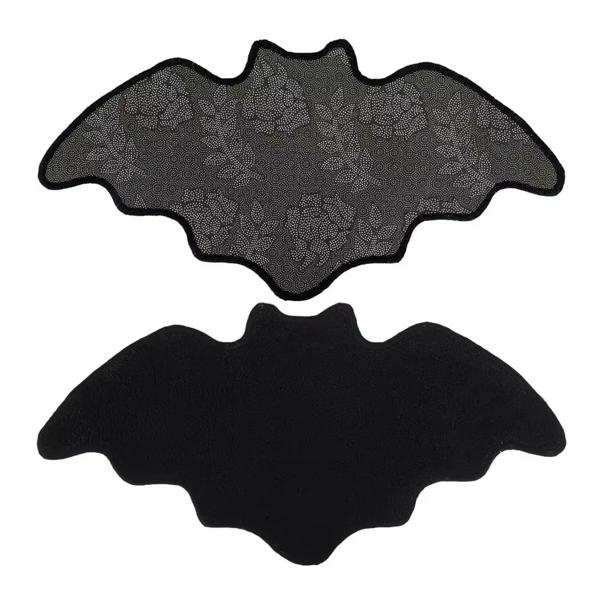 Trebalena Halloween Fledermaus Badematte in Schwarz für Badezimmer und Schlafzimmer - Bild 3