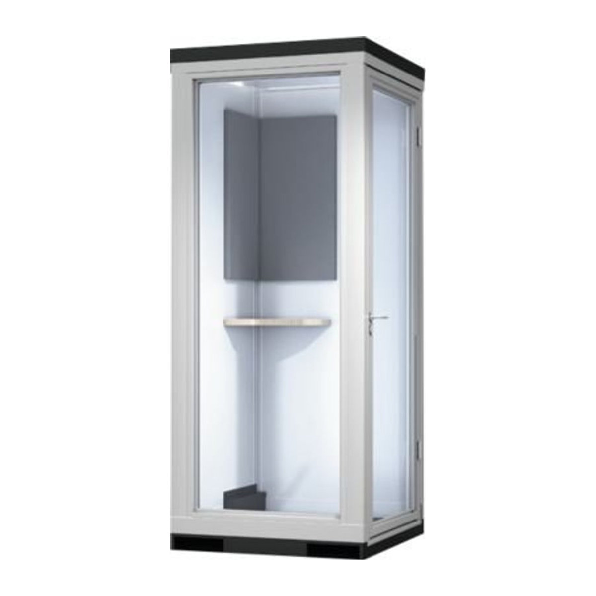 TRENDLINE CoWoCube 1 Der Kompakte Schallschutztelefonzelle in Anthrazit B/T/H: 118,8 x 114,8 x 283,2 cm - Bild 1