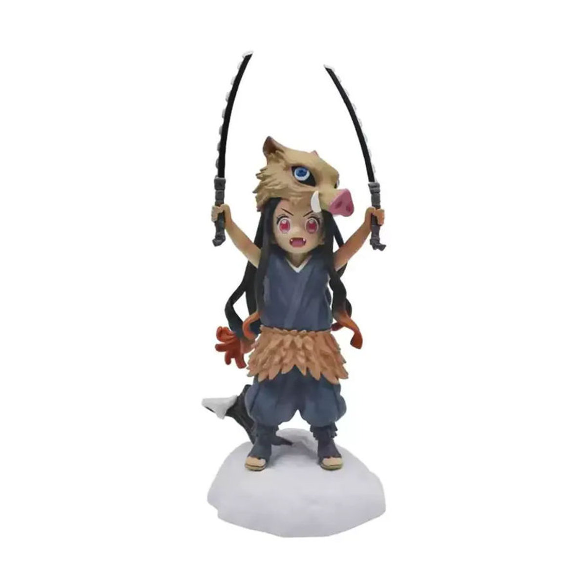 TrendyToys Demon Slayer Anime Figuren Nezuko und Inosuke Hashibira aus PVC, mehrfarbige Sammlerfiguren zur Dekoration, Höhe: 20 cm - Bild 2