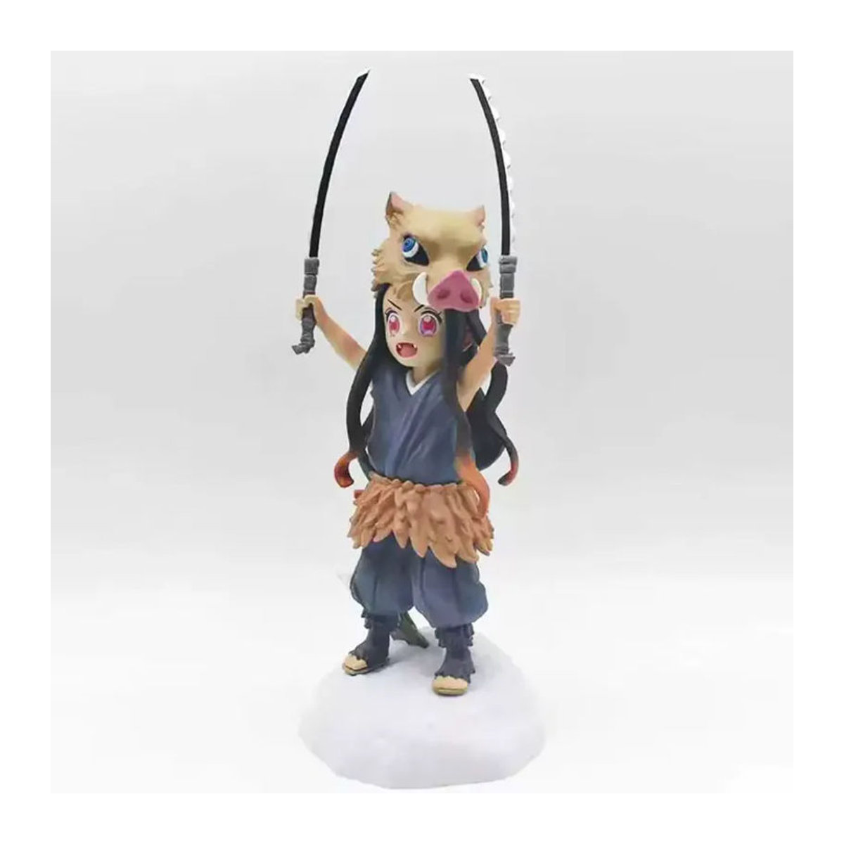 TrendyToys Demon Slayer Anime Figuren Nezuko und Inosuke Hashibira aus PVC, mehrfarbige Sammlerfiguren zur Dekoration, Höhe: 20 cm - Bild 3