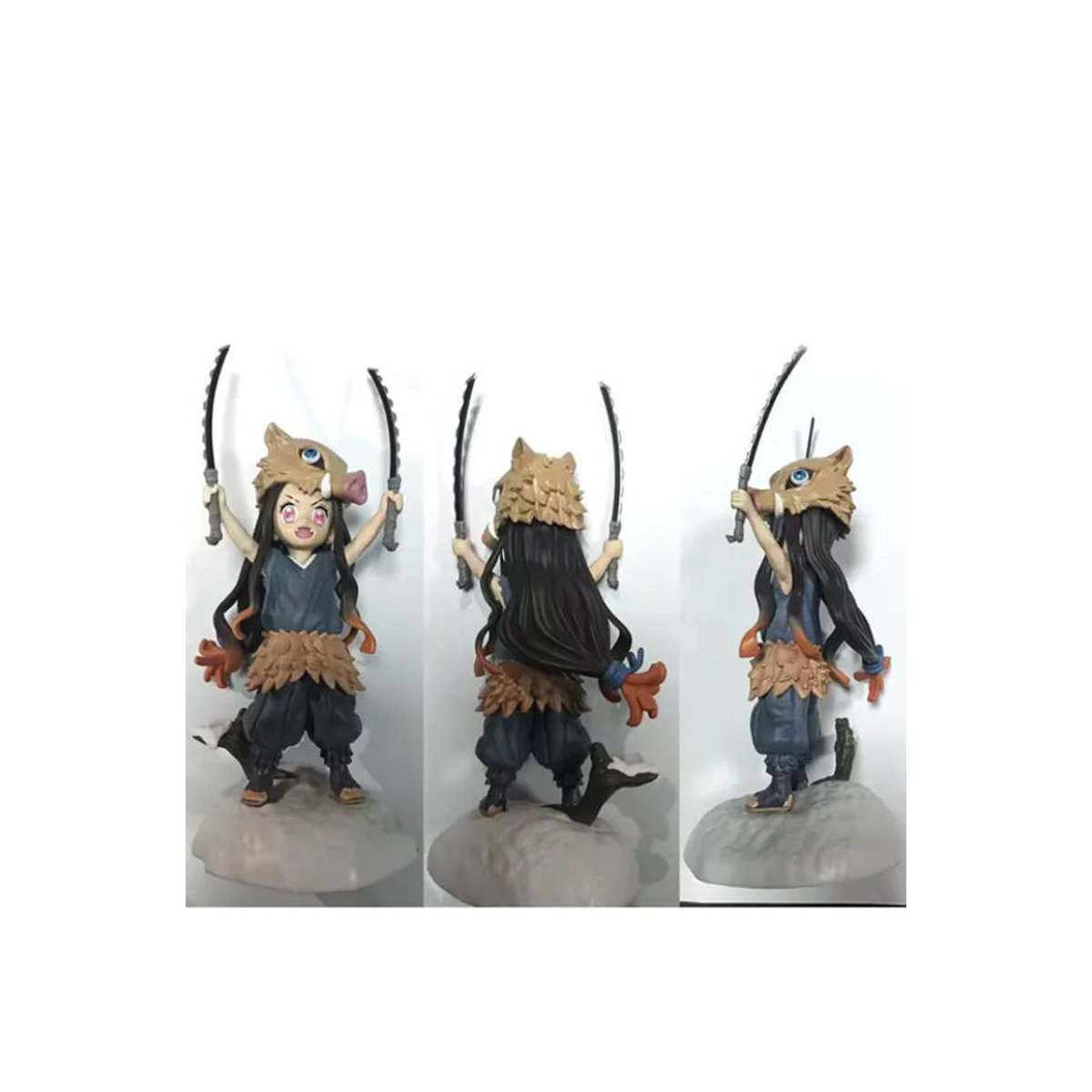 TrendyToys Demon Slayer Anime Figuren Nezuko und Inosuke Hashibira aus PVC, mehrfarbige Sammlerfiguren zur Dekoration, Höhe: 20 cm - Bild 5