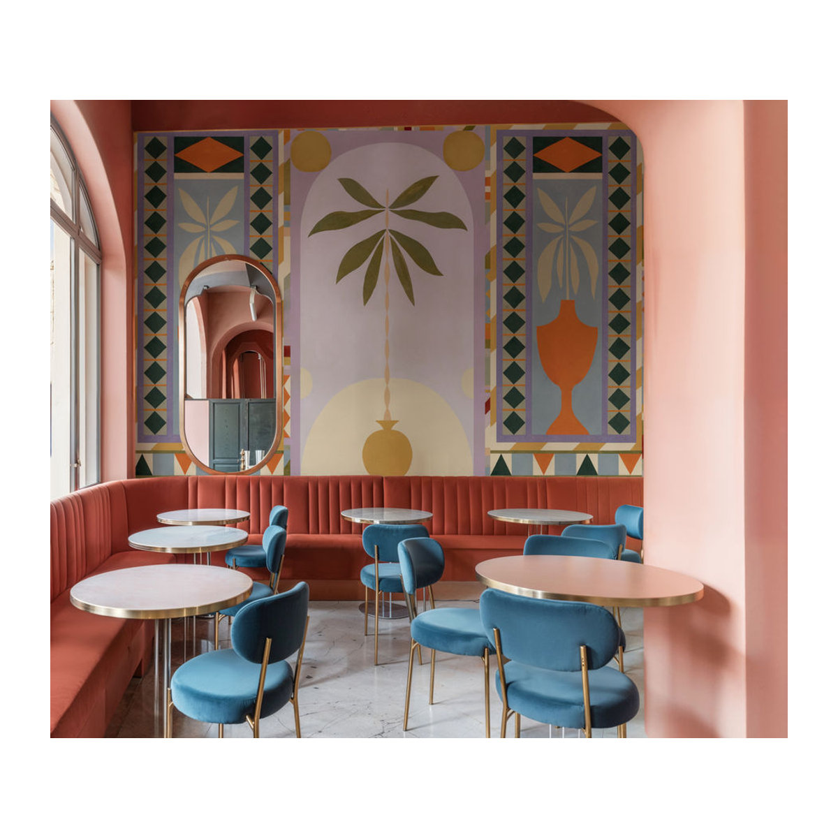 Tres Tintas Wandbild Jungle Arches Mallow in Rosa und Lila als modernes florales Motiv auf Papier - Bild 2
