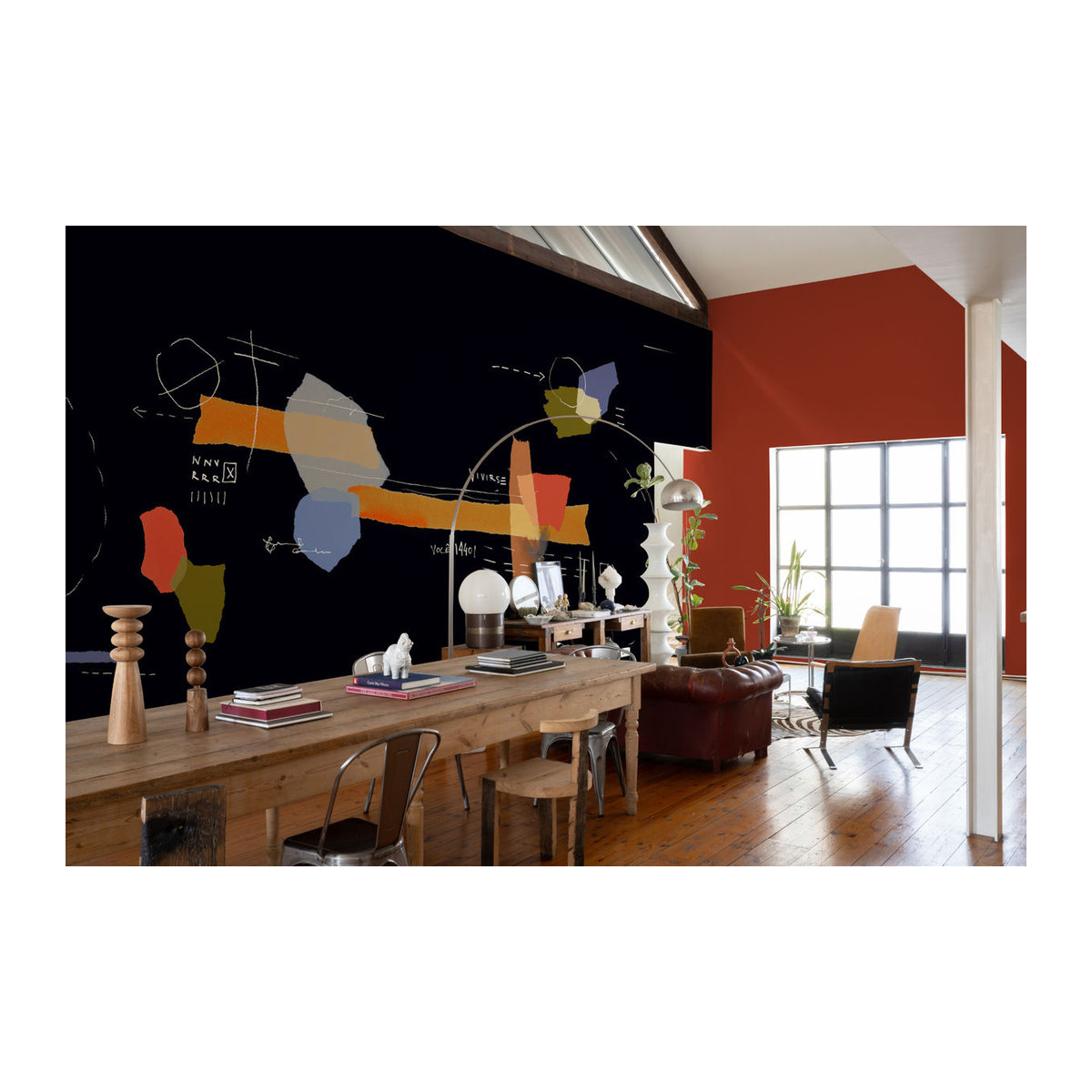 Tres Tintas Wandbild Lettering in Schwarz – Abstraktes Typografie-Design im Querformat - Bild 1