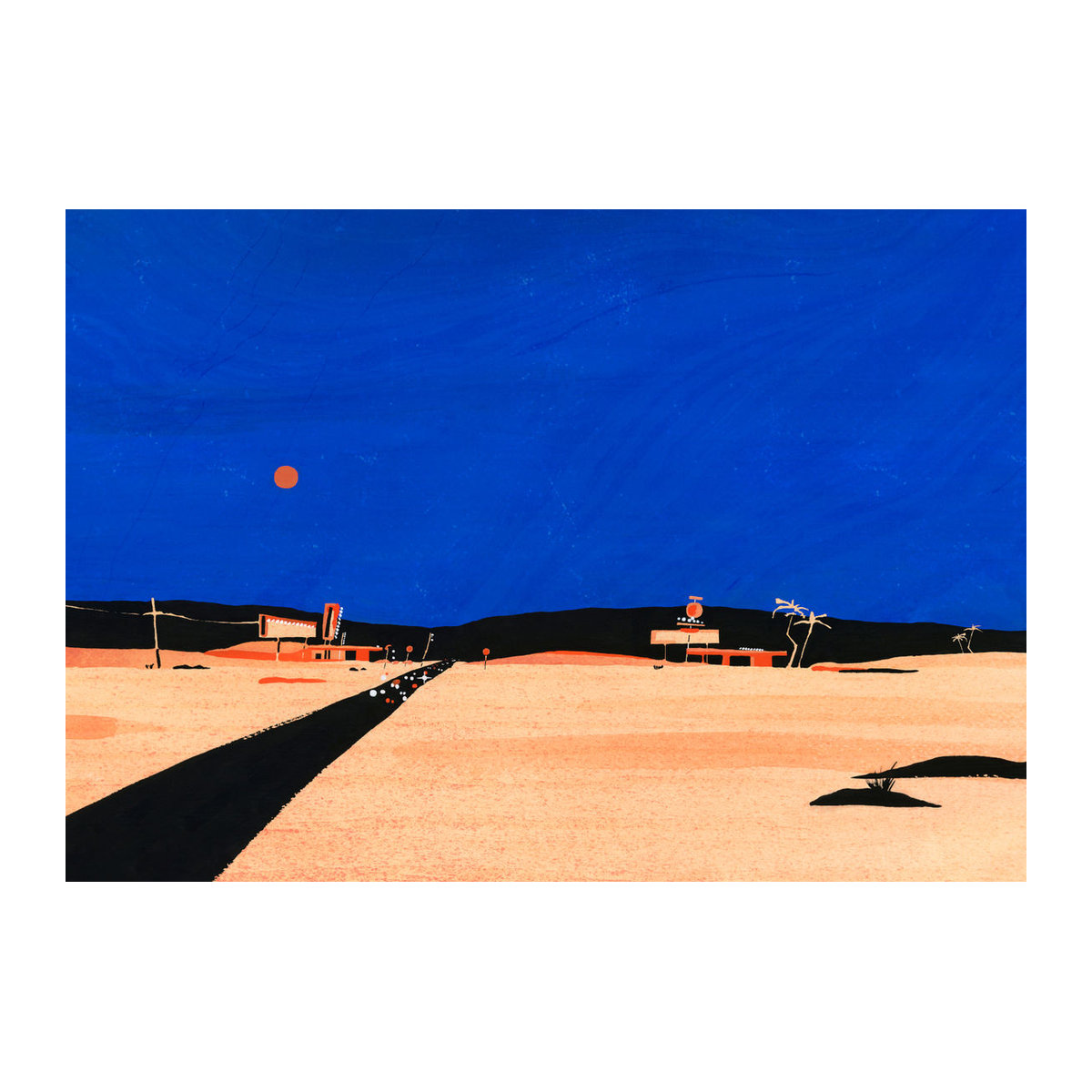 Tres Tintas Wandbild Road Trip Pop Art Motiv in Blau als dekoratives Papierbild im Querformat - Bild 2