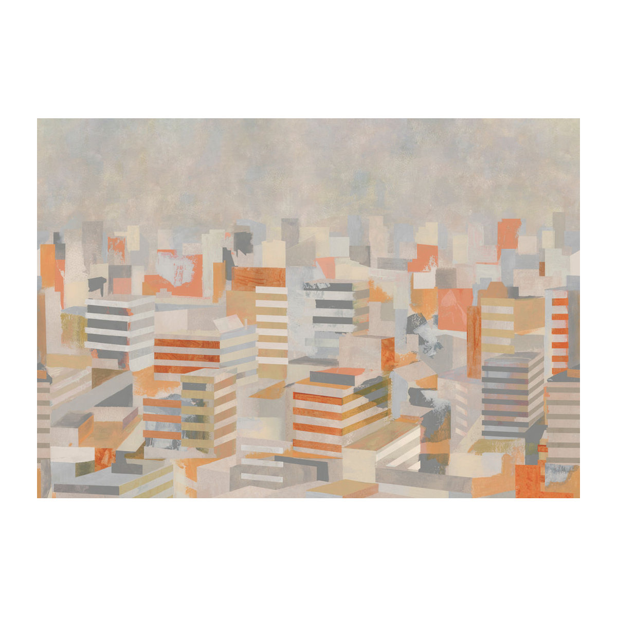 Tres Tintas Wandbild Skyline Winter modern mehrfarbig als Wanddekoration im Querformat - Bild 1