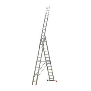 TRIBILO Vielzweckleiter aus Aluminium und Stahl in Silber
