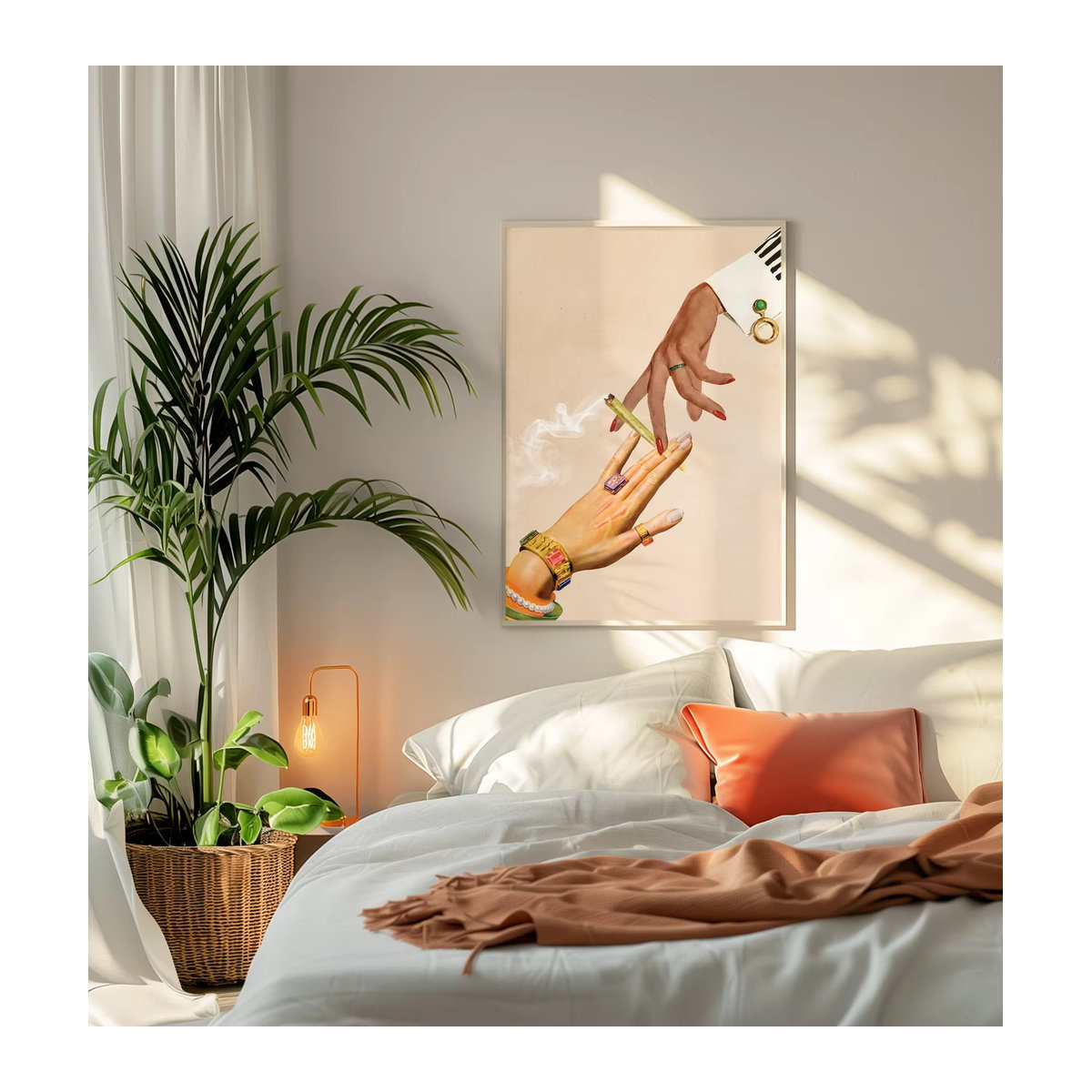 Trippy Weed Poster Deep Talks Collage Art als mehrfarbiger Wanddruck im Hochformat für deine Wandmontage - Bild 3