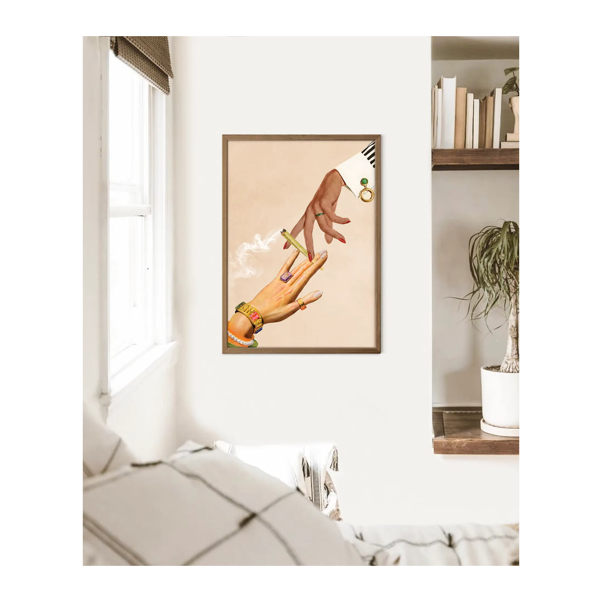 Trippy Weed Poster Deep Talks Collage Art als mehrfarbiger Wanddruck im Hochformat für deine Wandmontage - Bild 4
