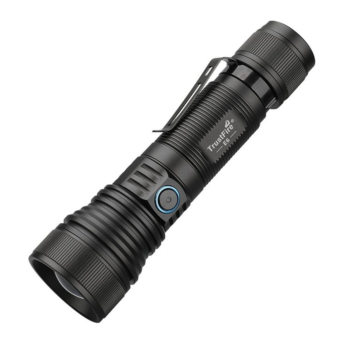 Trustfire E6 Zoombare LED-Taschenlampe mit 1500 Lumen, 550 m Reichweite, Powerbank-Funktion und Magnet - Bild 1