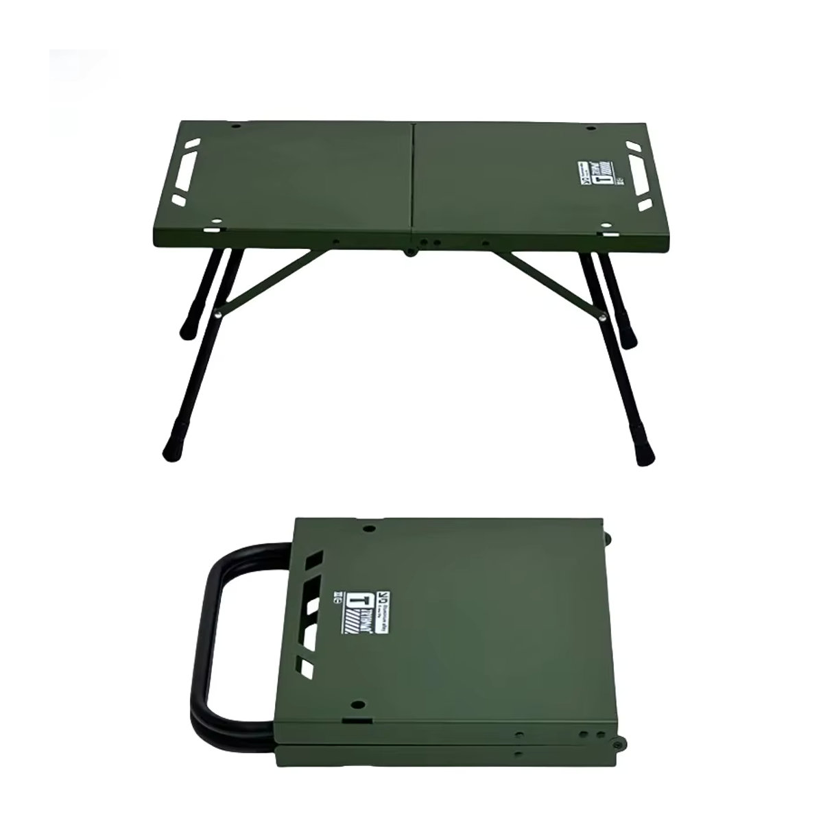 Tryhomy Outdoor Camping Klapptisch aus Aluminium Legierung Höhenverstellbar in Schwarz oder Grün - Bild 5