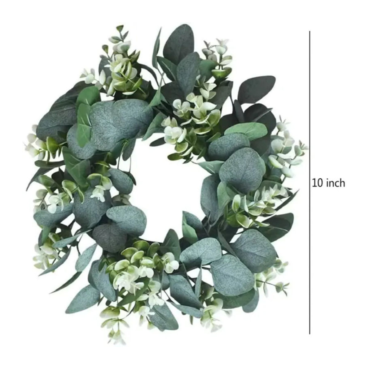 TTCY Künstlicher Eukalyptus-Kranz in Grün, runder floraler Dekorationskranz für Hochzeiten und Zuhause, Durchmesser: 30 cm - Bild 5