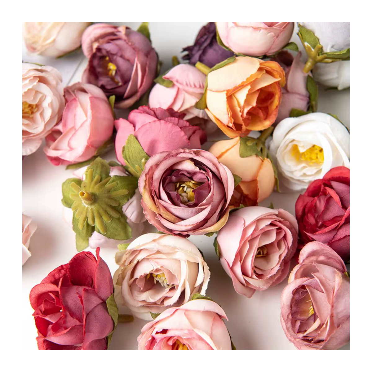 TTCY Seidenrosen künstliche Blumen in Hellrosa für Hochzeit und DIY-Dekoration - Bild 2