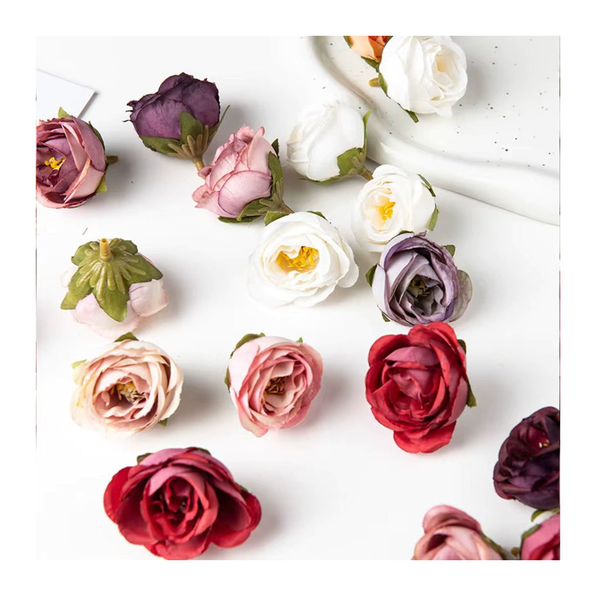 TTCY Seidenrosen künstliche Blumen in Hellrosa für Hochzeit und DIY-Dekoration - Bild 4
