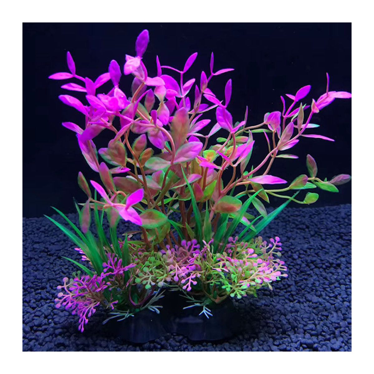 TUNFAN Set aus 12 Arten künstlicher Aquarium Pflanzen aus Kunststoff, mehrfarbig, Höhe: 14 cm - Bild 1