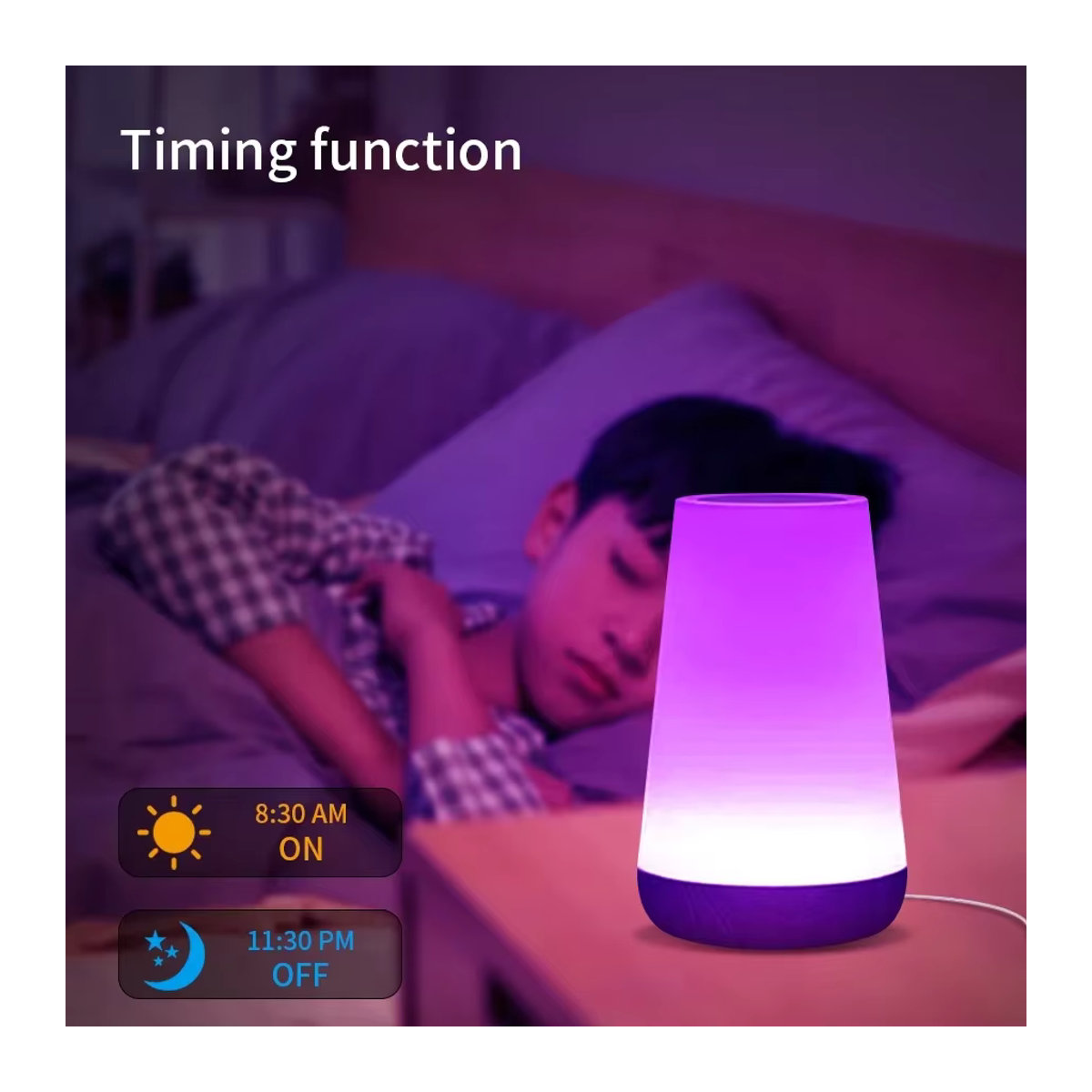 Tuya Smart LED Nachtlicht RGB mit Touch-Steuerung und App- sowie Sprachsteuerung für Google Home und Alexa - Bild 4