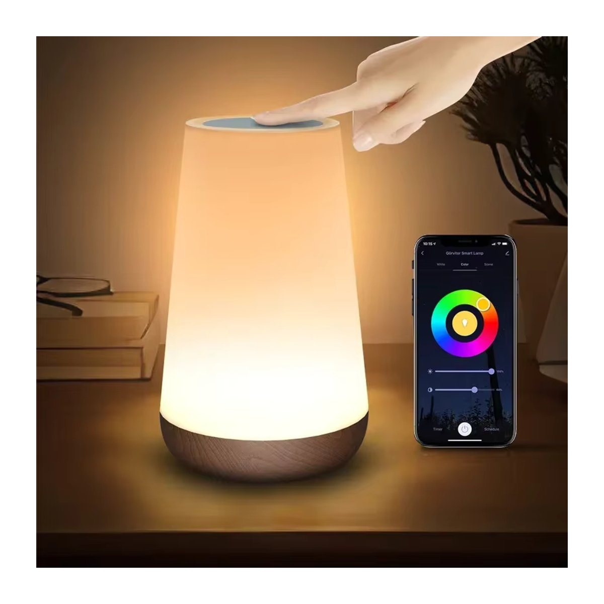 Tuya Smart LED Nachtlicht RGB mit Touch-Steuerung und App- sowie Sprachsteuerung für Google Home und Alexa - Bild 6