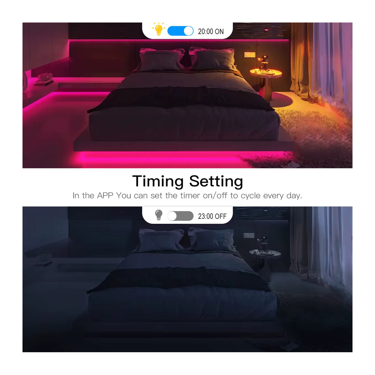 Tuya Smart RGB LED Neon Lichtstreifen mit App- und Alexa-Sprachsteuerung via Zigbee2MQTT für Home Assistant, 5V USB - Bild 3