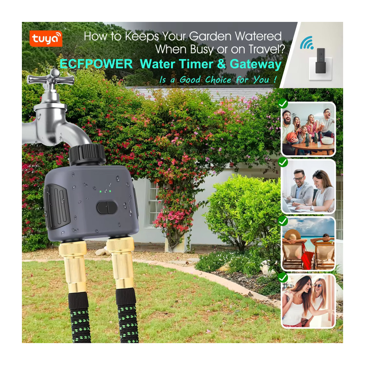 Tuya Smart Zigbee Bewässerungs-Timer für App-gesteuerte Tropfbewässerung und Sprinklersysteme im Garten - Bild 6