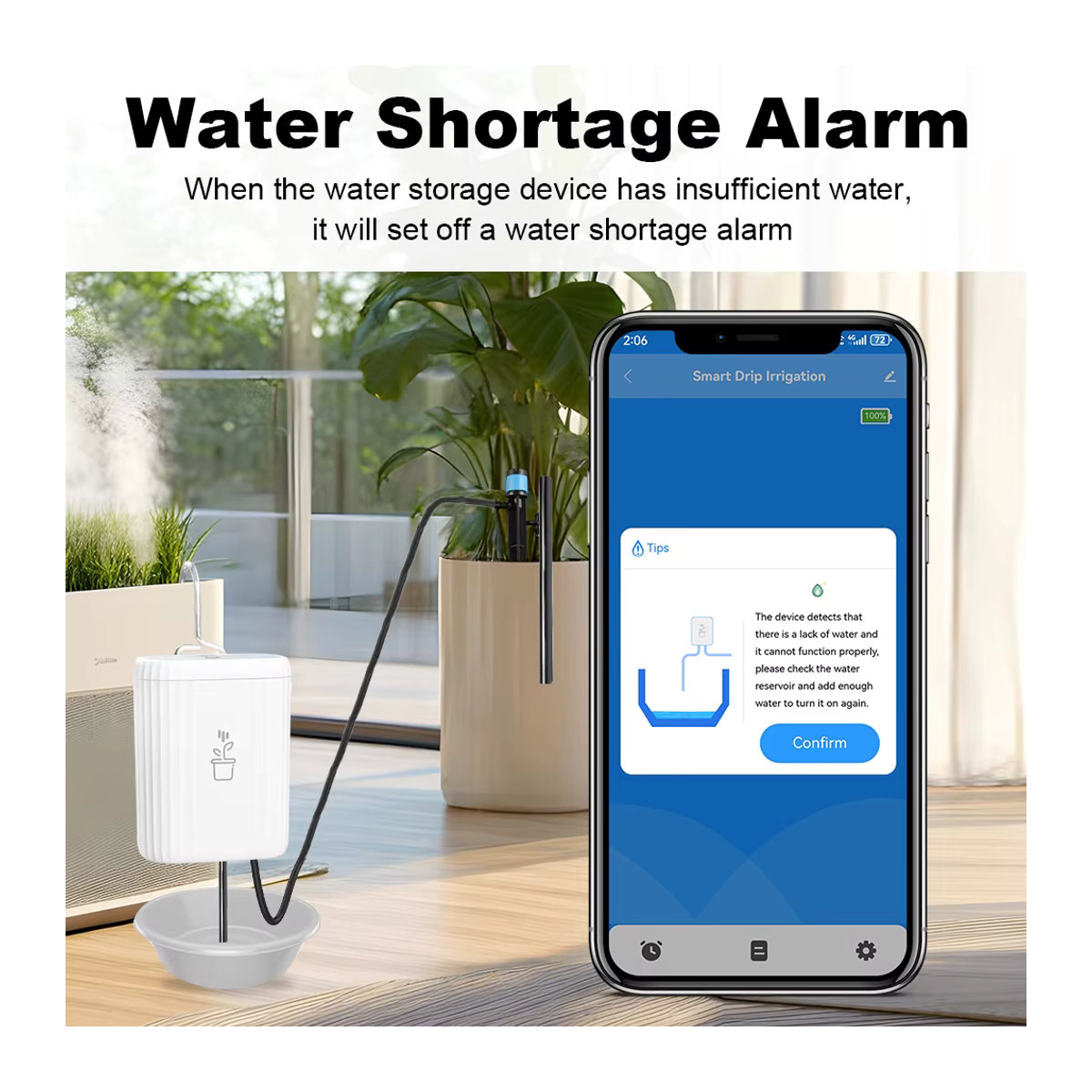 Tuya WiFi Smart Bewässerungspumpe mit wiederaufladbarem Akku für intelligente Tropfbewässerung im Garten und Haushalt - Bild 3