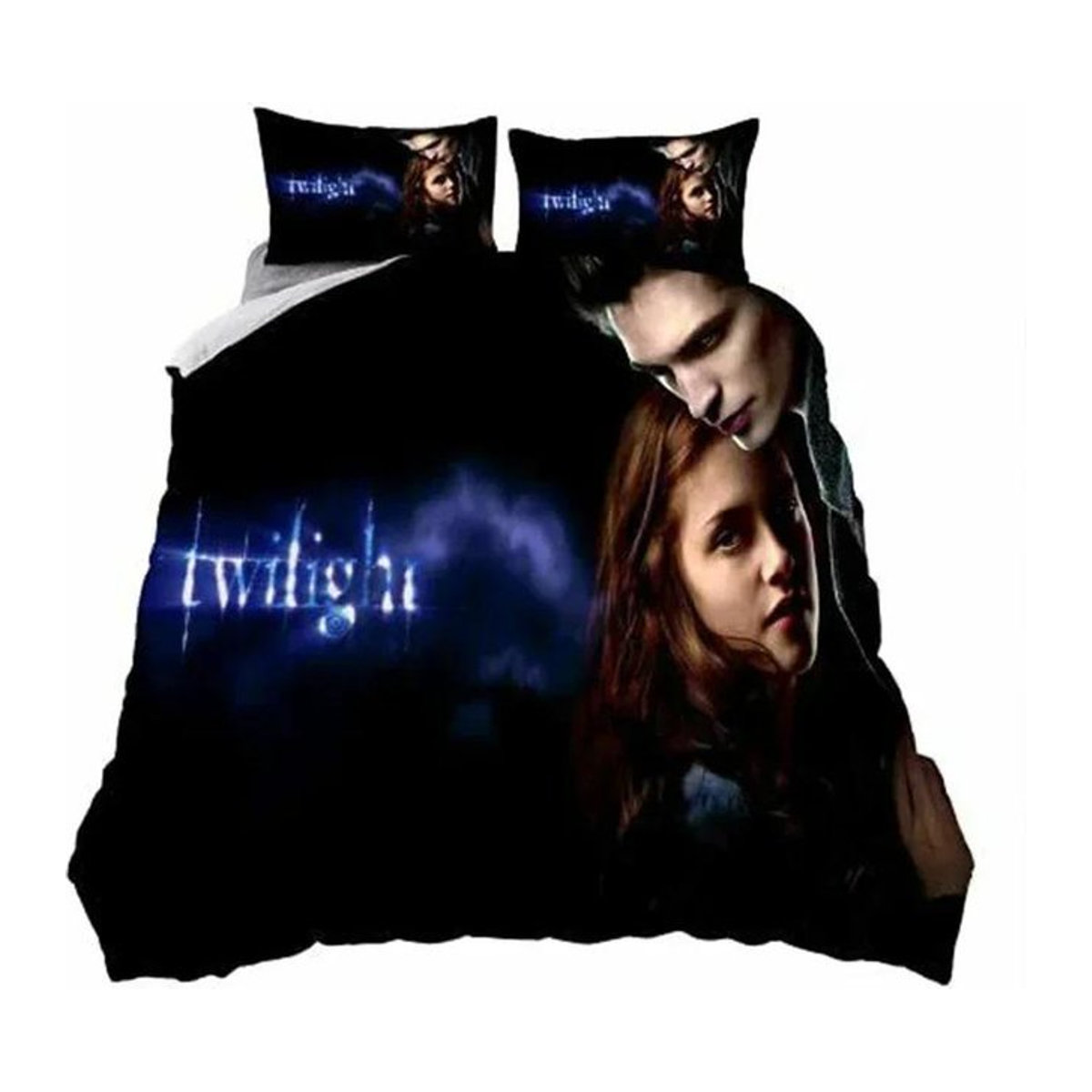 Twilight Saga 3D-gedrucktes Bettwäscheset mit Kissenbezügen für das Schlafzimmer, 3-teilig, B/H: 135 x 200 cm - Bild 1