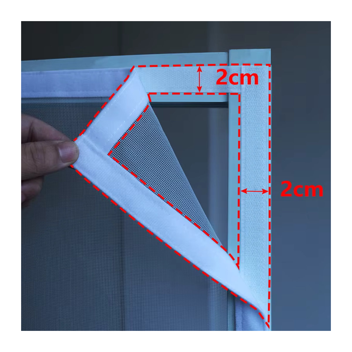 TYMF Magnetisches Insektennetz als Türgitter und Fenster-Moskitonetz in Weiß - Bild 5
