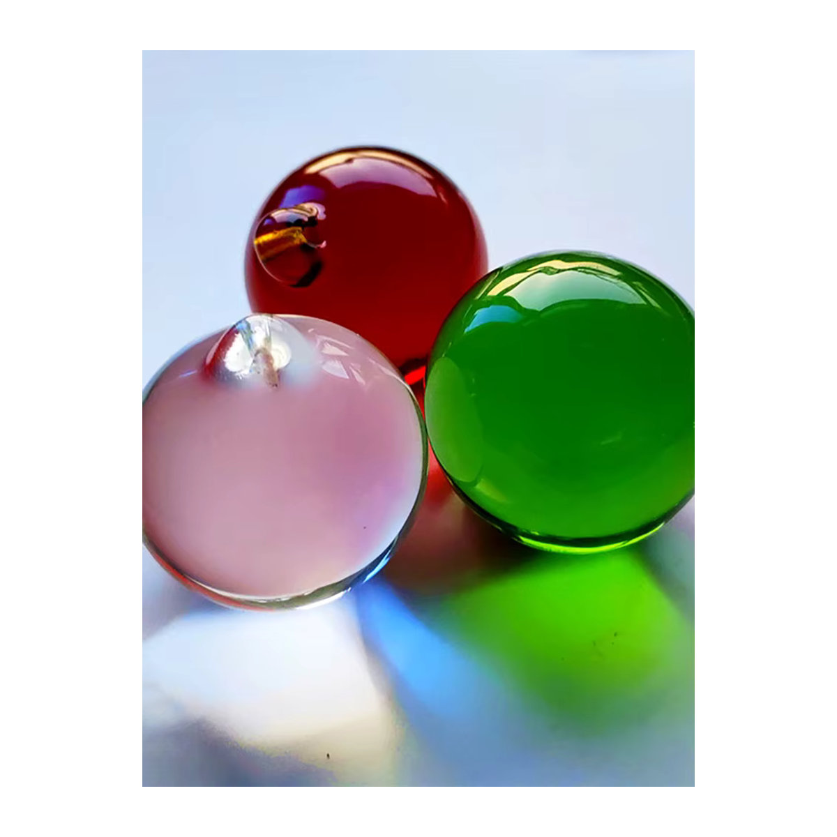 TZ Prismatic Glas Kugel Mehrfarbig Transparent als Feng Shui Dekoration und hängender Weihnachtsbaumschmuck - Bild 2