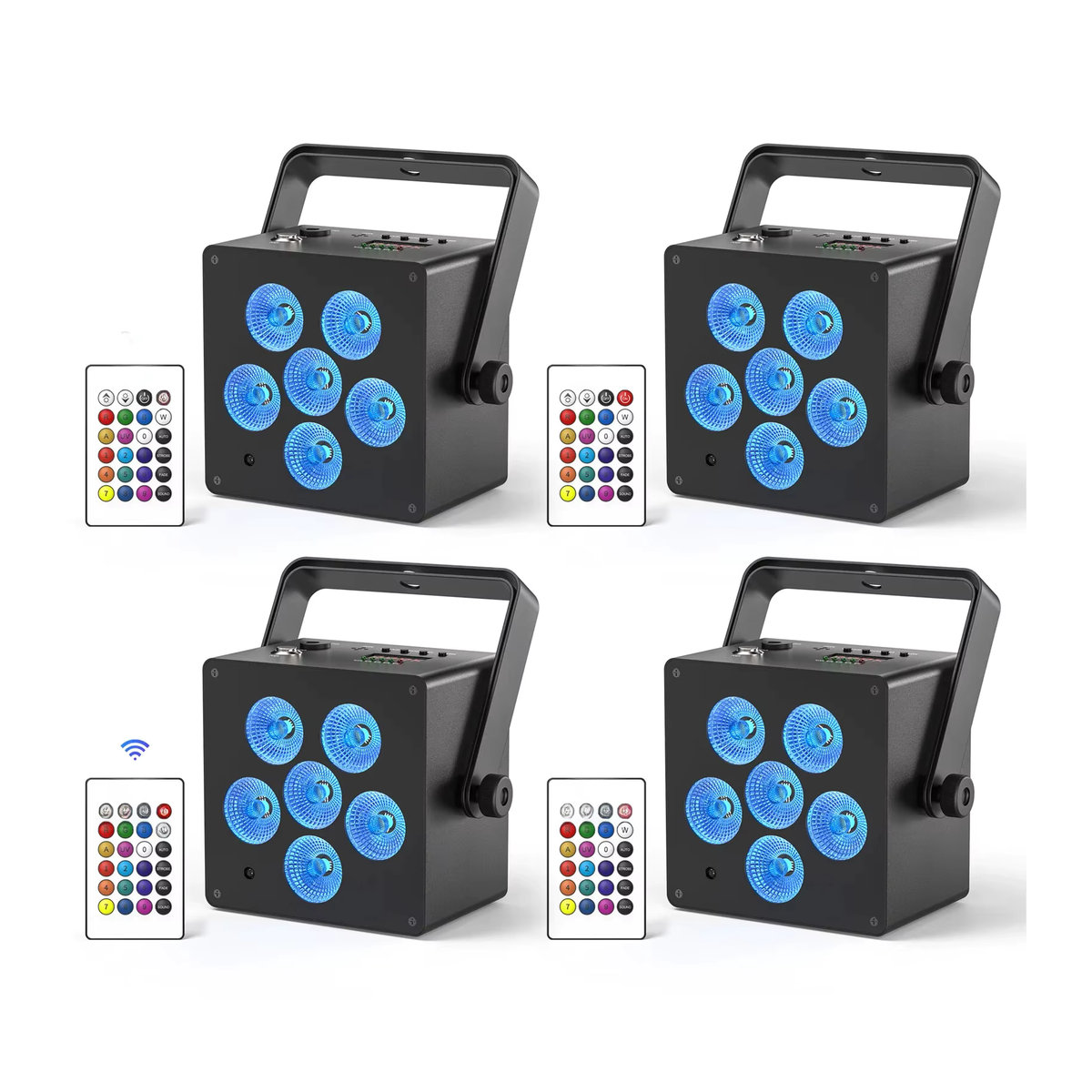 U'king 4er Set LED Par Lights 50W RGBWAUV 6-in-1 Bühnenlicht mit DMX512 und Fernbedienung für DJ, Disco und Party - Bild 6