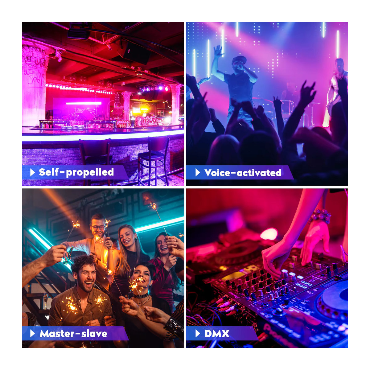 U'King LED RGB Wall Wash Light mit DMX-Steuerung, Bunter LED Strahler für DJ, Konzert, Party und Hochzeit - Bild 4