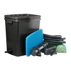 Ubbink Filtrapure 7000 Plus Teichfilter Set mit UV-Pumpe in Schwarz aus Kunststoff für bis zu 7000 Liter