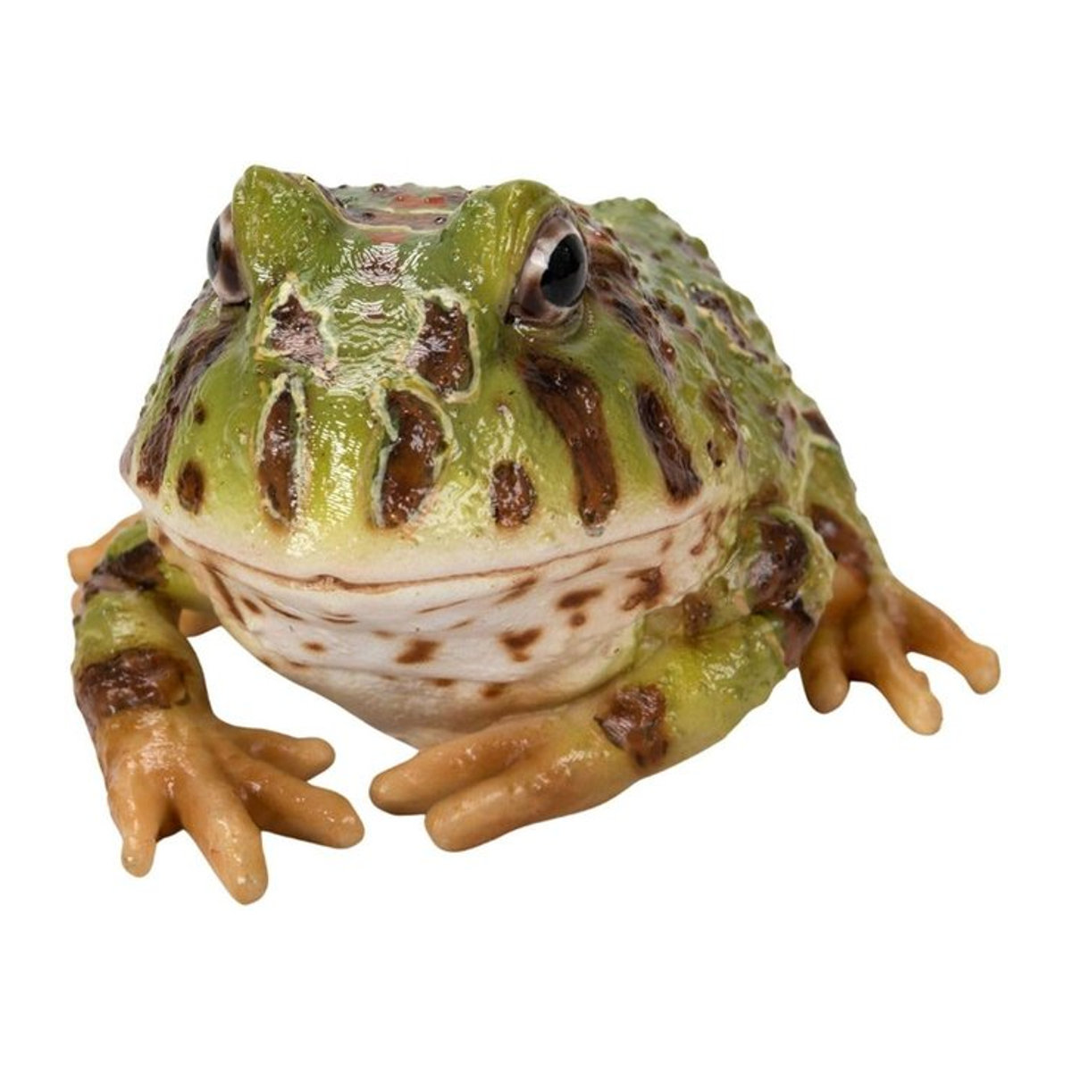 Ubia Liegender Hornfrosch Tierornament in Grün, H: 6 cm, B: 10 cm, T: 9,5 cm - Bild 1