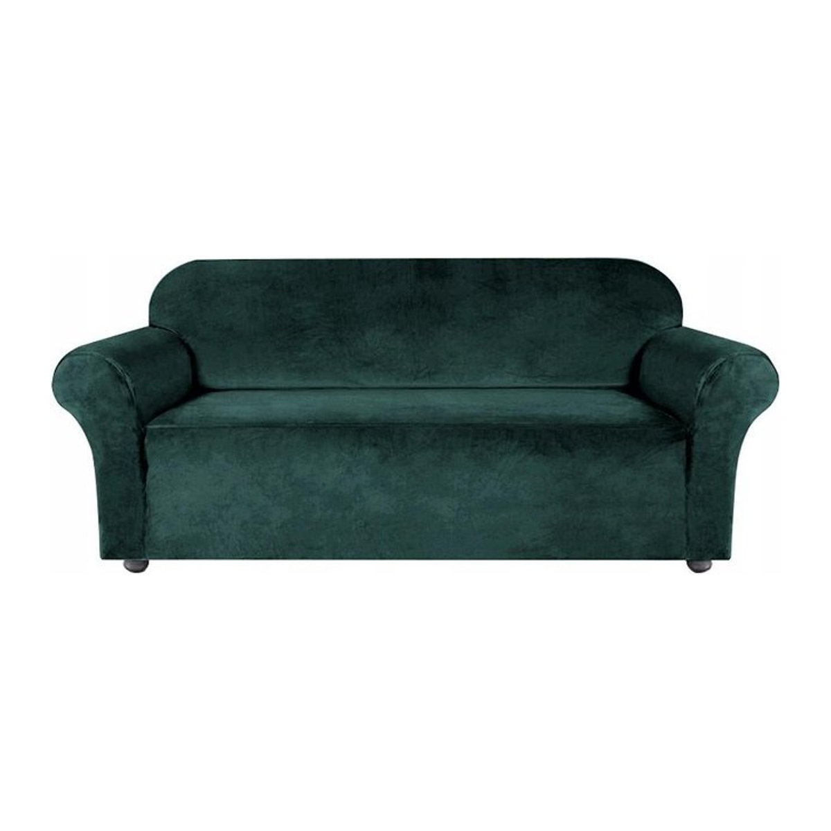 Ubieramy-Meble Sofa-Bezug aus Samt für 3-Sitzer-Sofas in Flaschengrün zum Schutz - Bild 1