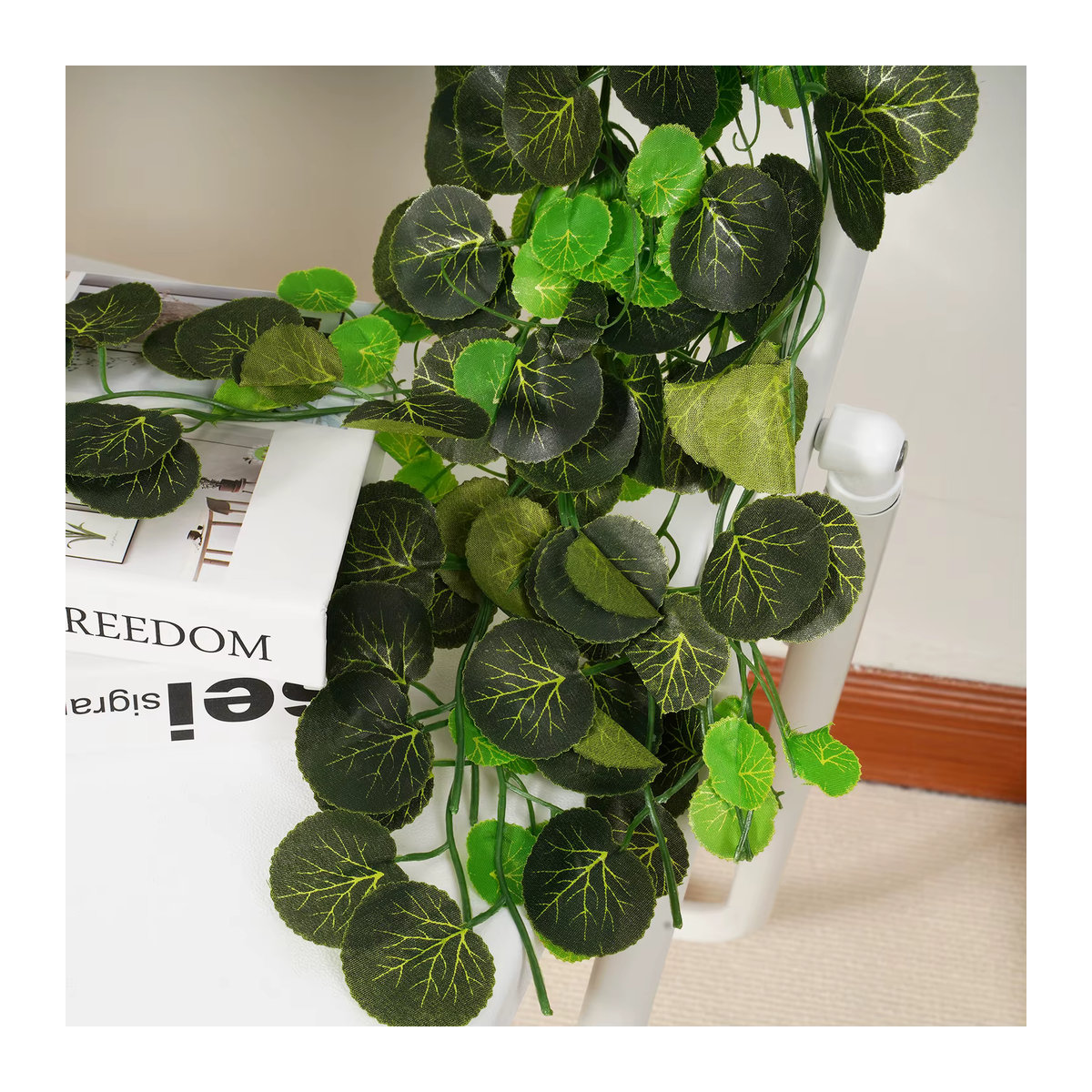 Uflower Künstliche Efeu-Blatt Girlande in Grün zur Dekoration für Hochzeit, - Bild 4