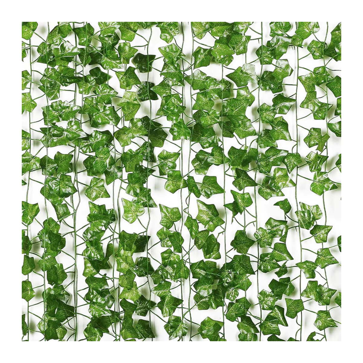 Uflower Künstliche Efeu-Girlande Grün, Hängende Blätter Dekoration aus Textil für Hochzeit, Garten und Haus, Länge: 200 cm - Bild 2