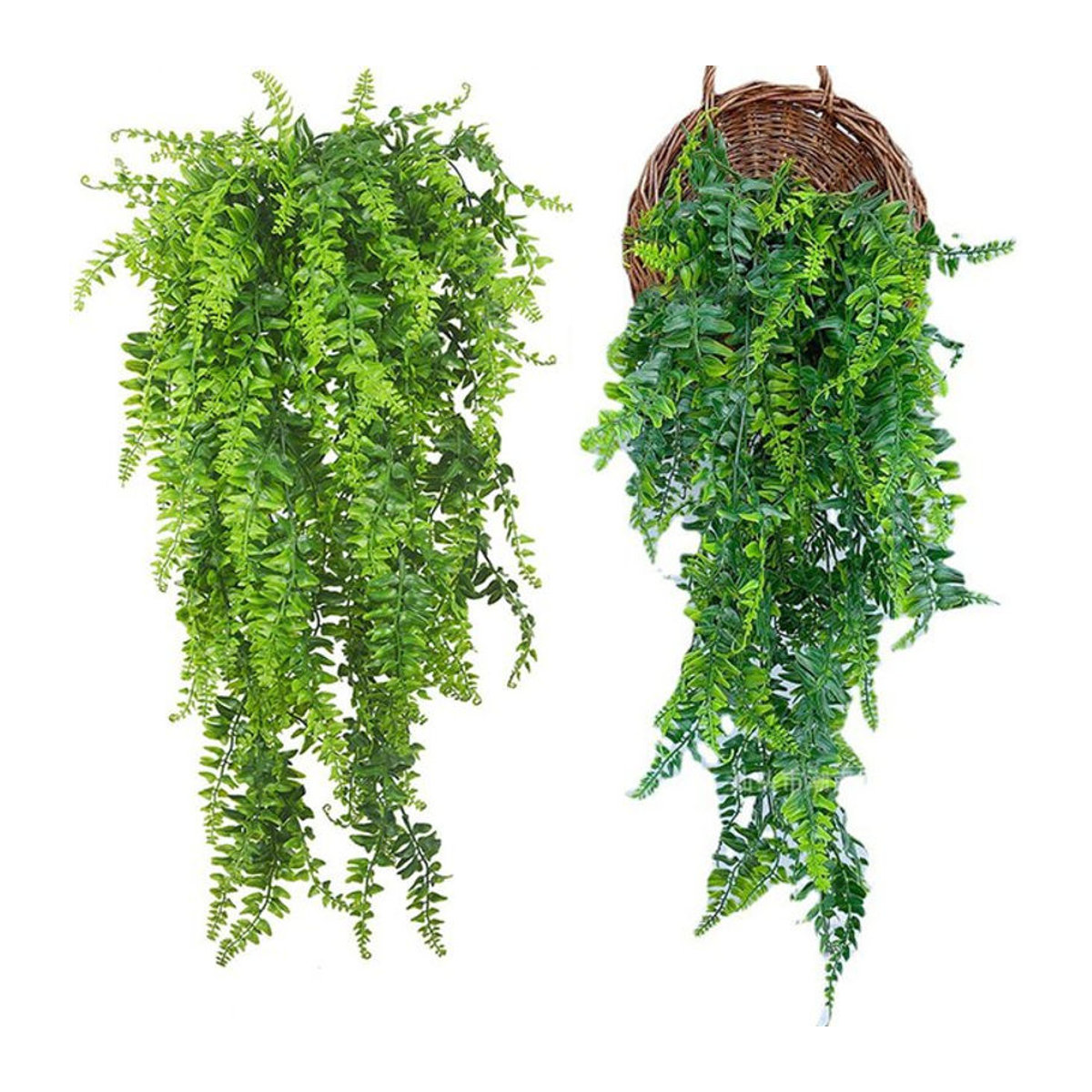 Uflower Künstliche Efeu-Ranke aus Kunststoff in Grün, hängende Blätter-Girlande zur Dekoration für Hochzeit und Party, Länge: 82 cm - Bild 1