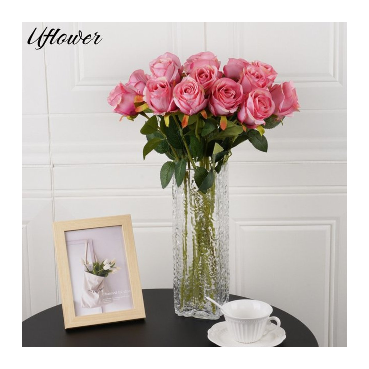 Uflower Künstliche Rose Rosa, Einzelstiel, Höhe: 50 cm - Bild 1