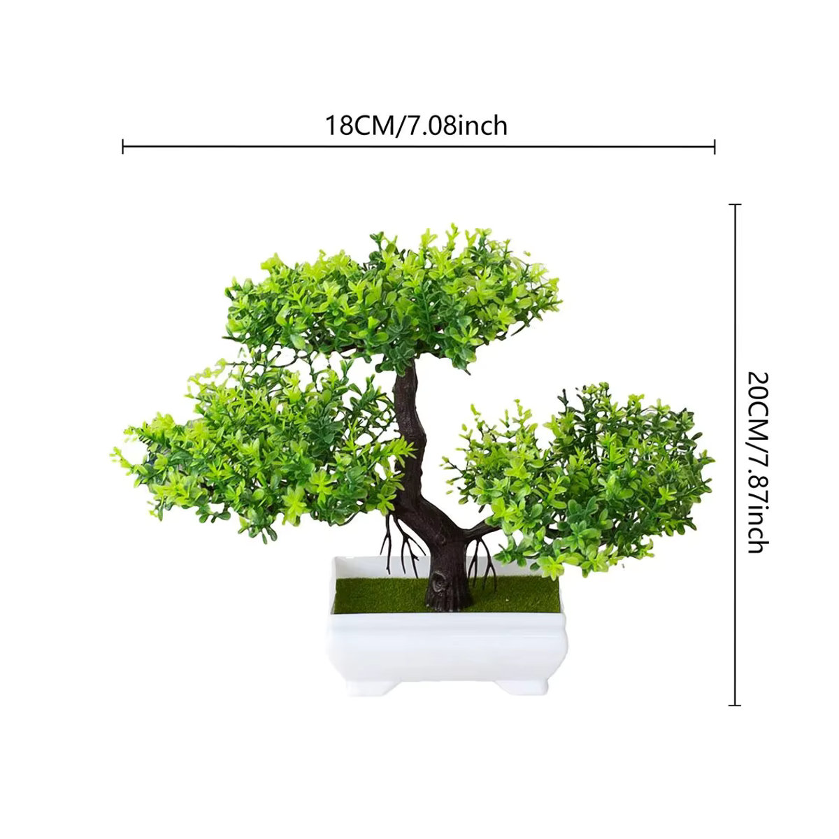 Uflower Künstlicher Bonsai aus Kunststoff als mehrfarbiges Pflanzenarrangement für deine Dekoration im Innenbereich und Garten - Bild 4