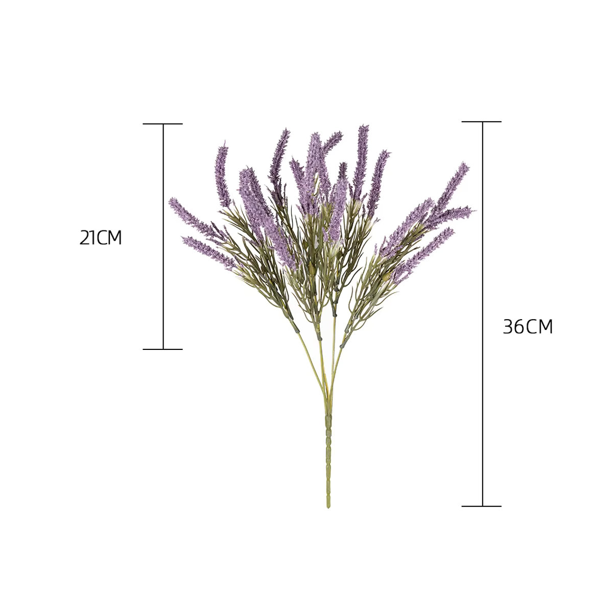 Uflower Künstlicher Lavendel Strauß in Weiß und Lila aus Kunststoff für Hochzeit, Herbst und Weihnachtsdekoration - Bild 2